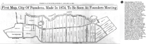 1874 map of Pasadena - the original "Indiana Colony"