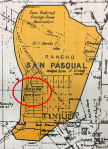 The original Indiana Colony on the site of modern-day Pasadena.