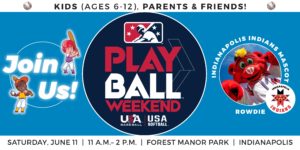 Play Ball Weekend event June 11 for inner kid kids, sponsored by Indianapolis Indians, Indy RBI, Hamilton.