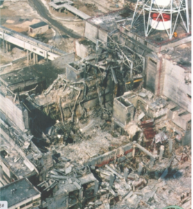 Lethally radioactive remains of Unit 4 at Chernobyl (photo courtesy of Chornobyl NPP)